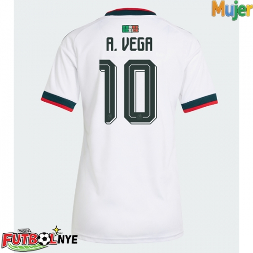 Camiseta México Alexis Vega #10 Visitante Equipación para mujer Mundial 2026 manga corta